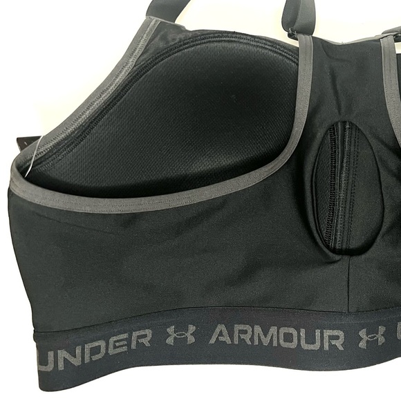 Under Armour NEW Women's Armour High Crossback Zip Sports Bra Sz 42D - Picture 6 of 7